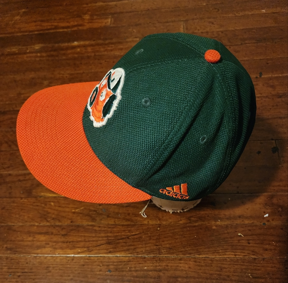 Miami Hurricanes Mens Sz 7 7/8 Fitted Hat - Picture 5 of 7